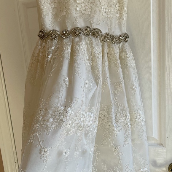 Flower girl dress with Skirt to buffet up, and a tiara goes with it - Picture 4 of 15